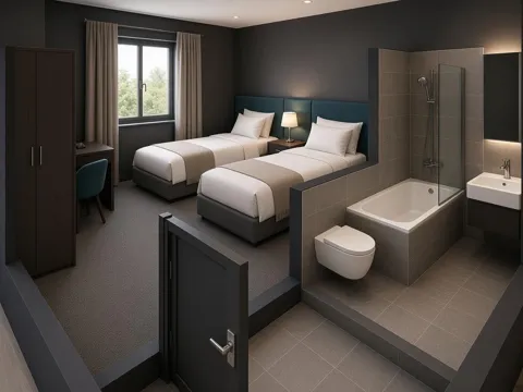 Standard double/twin room (AI illustration)